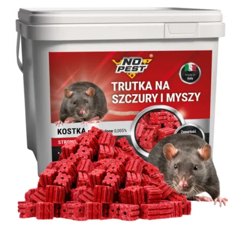 No Pest, Bromadiolon, Blokken, Rattengif en Muizengif, Knaagdierengif, 5 kg